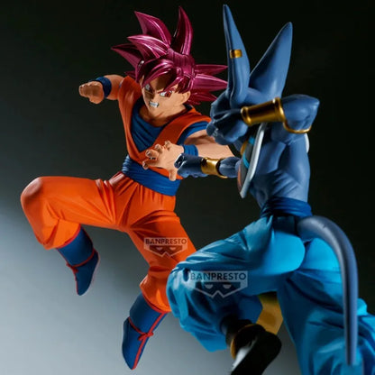 Bandai Original Banpresto Anime Dragon Ball Match Makers Super Saiyan God Goku Beerus PVC Action Figure Collectible Model Toys