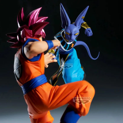Bandai Original Banpresto Anime Dragon Ball Match Makers Super Saiyan God Goku Beerus PVC Action Figure Collectible Model Toys